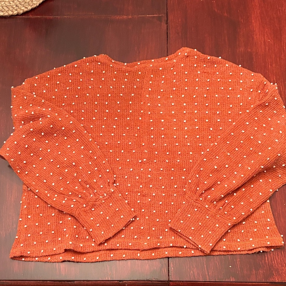 Orange Polka Dot Sweater - Picture 4 of 4